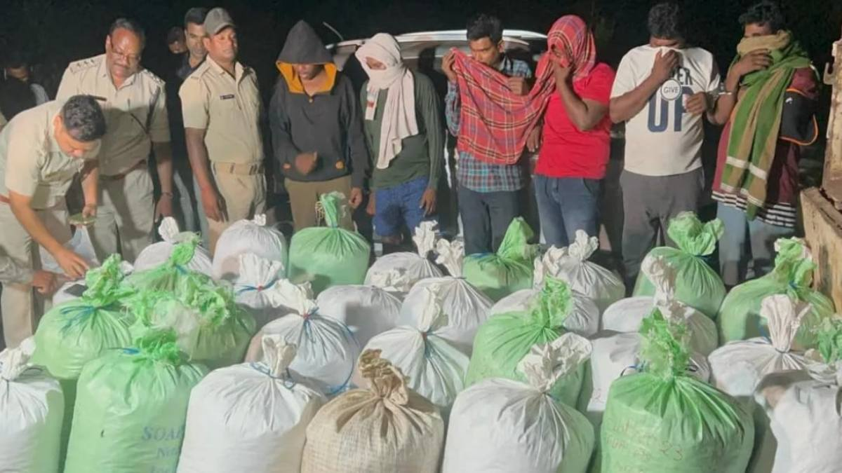 CRIME;ओडिशा से रायपुर आ रहा था 7 क्विंटल गांजा पुलिस ने दबोचा, 6 गिरफ्तार…