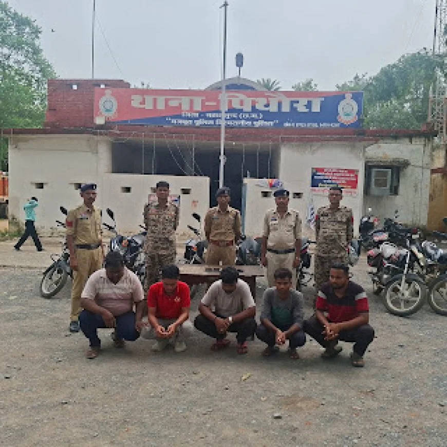 CRIME; जंगल में जुए की फड़ पर पुलिसा का छापा, 5 गिरफ्तार, 8 फरार, मात्र 4600 रुपये नगदी समेत पांच लाख का माल जब्त !